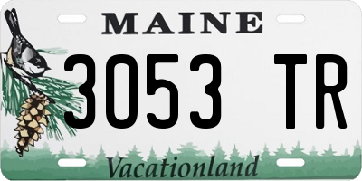 ME license plate 3053TR