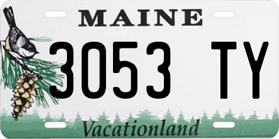 ME license plate 3053TY