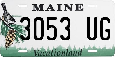 ME license plate 3053UG