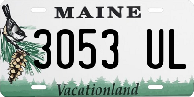 ME license plate 3053UL