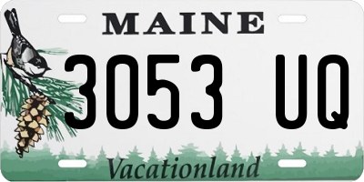 ME license plate 3053UQ