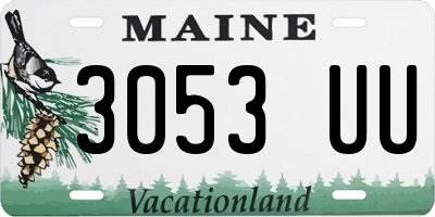 ME license plate 3053UU