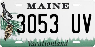 ME license plate 3053UV