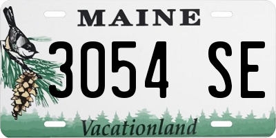 ME license plate 3054SE