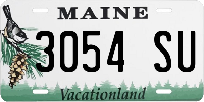 ME license plate 3054SU