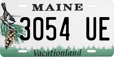 ME license plate 3054UE