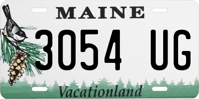 ME license plate 3054UG