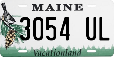 ME license plate 3054UL
