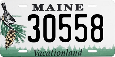 ME license plate 30558