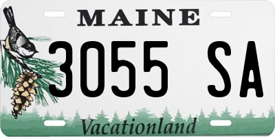 ME license plate 3055SA