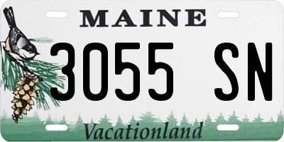 ME license plate 3055SN