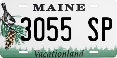 ME license plate 3055SP