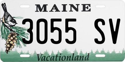ME license plate 3055SV