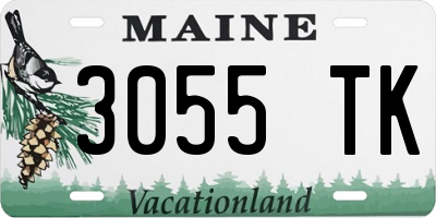 ME license plate 3055TK