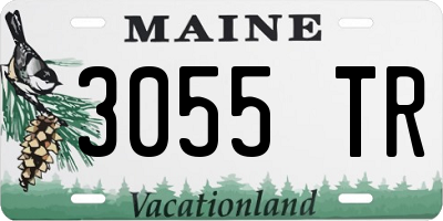 ME license plate 3055TR