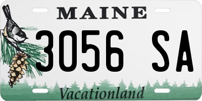 ME license plate 3056SA