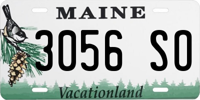 ME license plate 3056SO