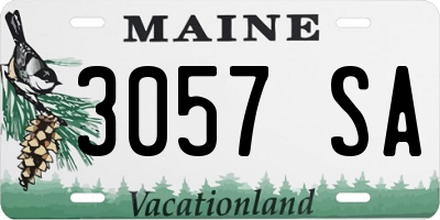 ME license plate 3057SA