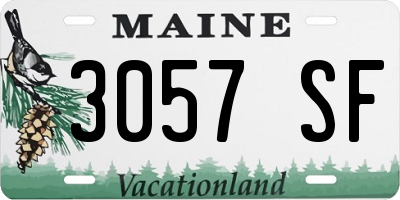 ME license plate 3057SF