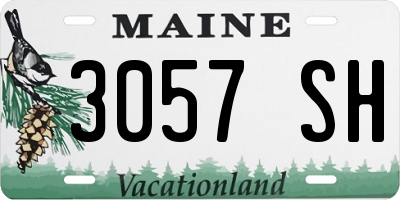 ME license plate 3057SH