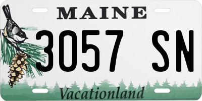 ME license plate 3057SN