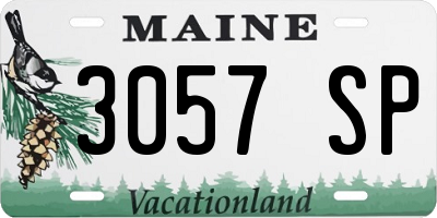 ME license plate 3057SP