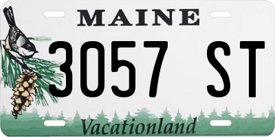 ME license plate 3057ST