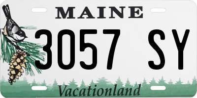ME license plate 3057SY