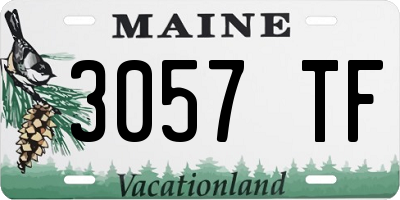 ME license plate 3057TF