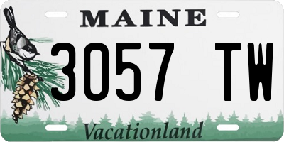 ME license plate 3057TW