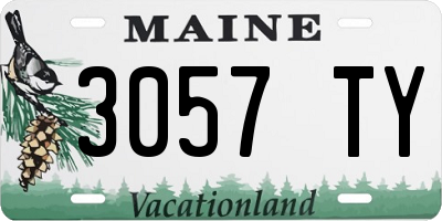 ME license plate 3057TY