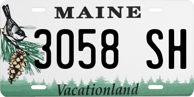 ME license plate 3058SH