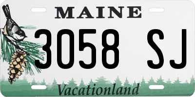 ME license plate 3058SJ
