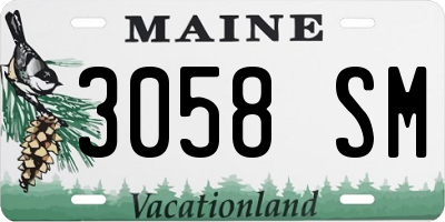 ME license plate 3058SM