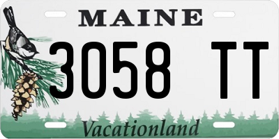 ME license plate 3058TT