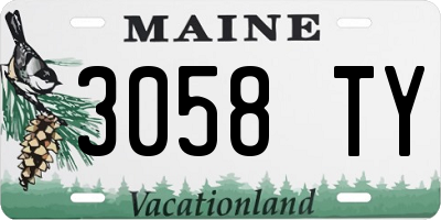 ME license plate 3058TY