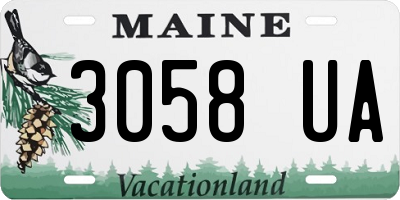 ME license plate 3058UA