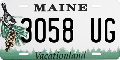 ME license plate 3058UG