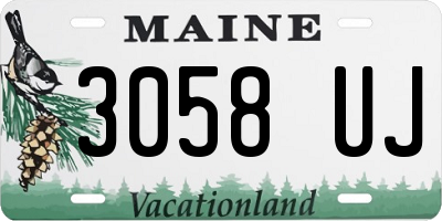 ME license plate 3058UJ