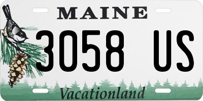 ME license plate 3058US