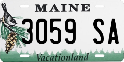 ME license plate 3059SA