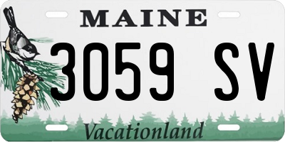 ME license plate 3059SV