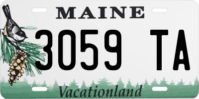 ME license plate 3059TA