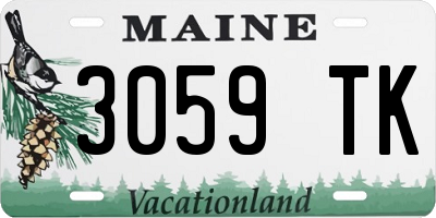 ME license plate 3059TK