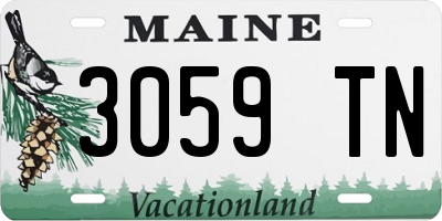 ME license plate 3059TN