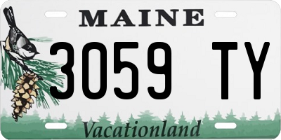 ME license plate 3059TY