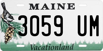 ME license plate 3059UM