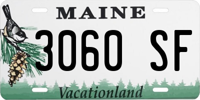 ME license plate 3060SF