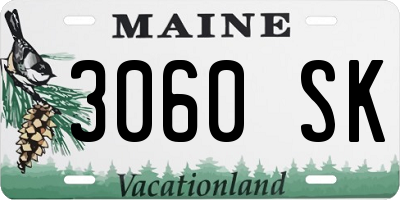 ME license plate 3060SK