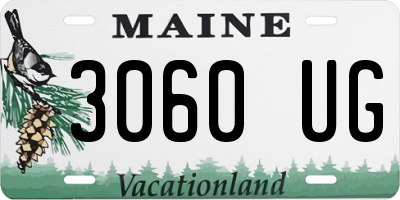 ME license plate 3060UG